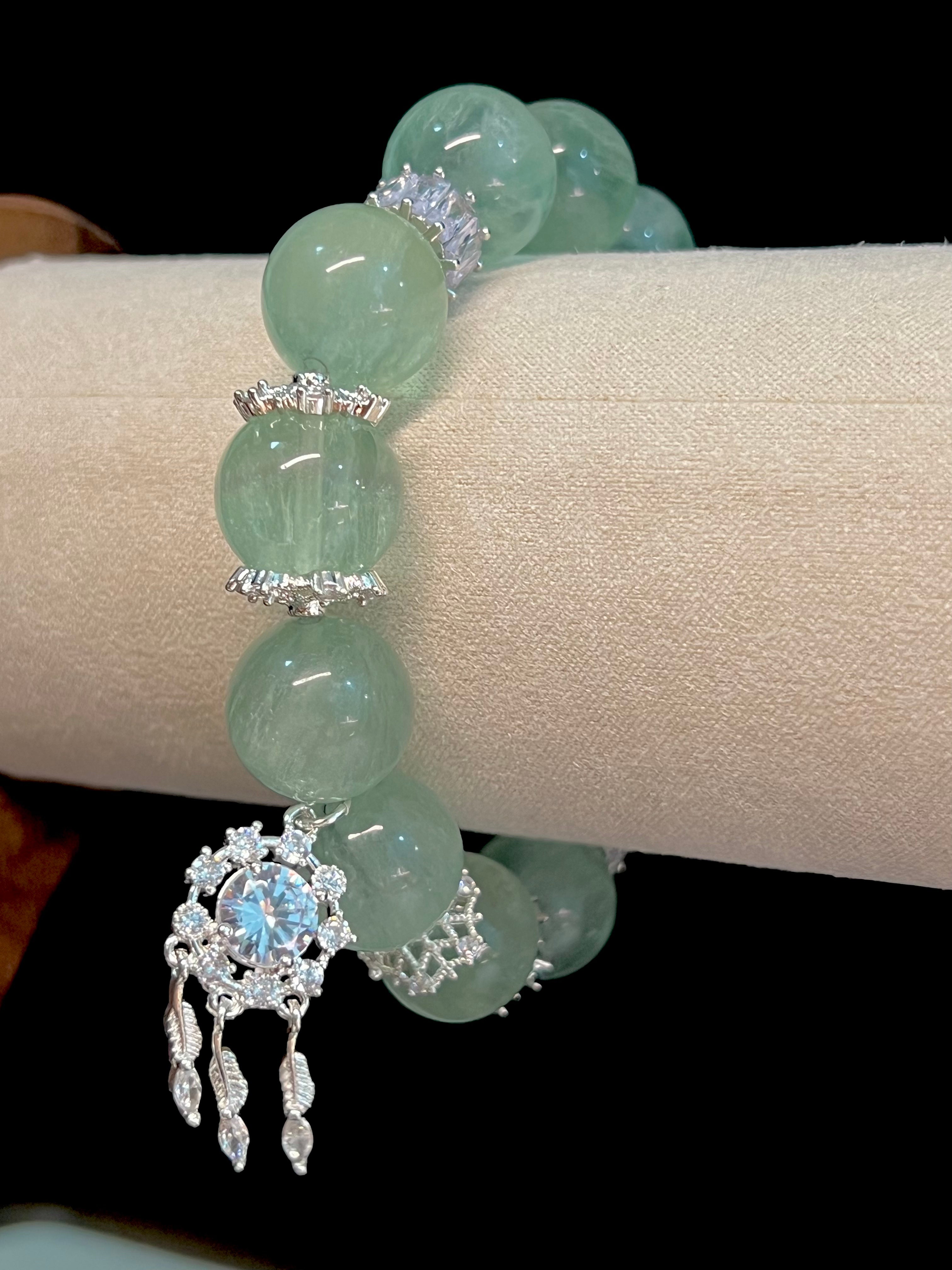 Prehnite crystal bracelet original and handmade