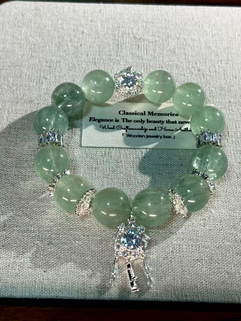 Prehnite crystal bracelet original and handmade