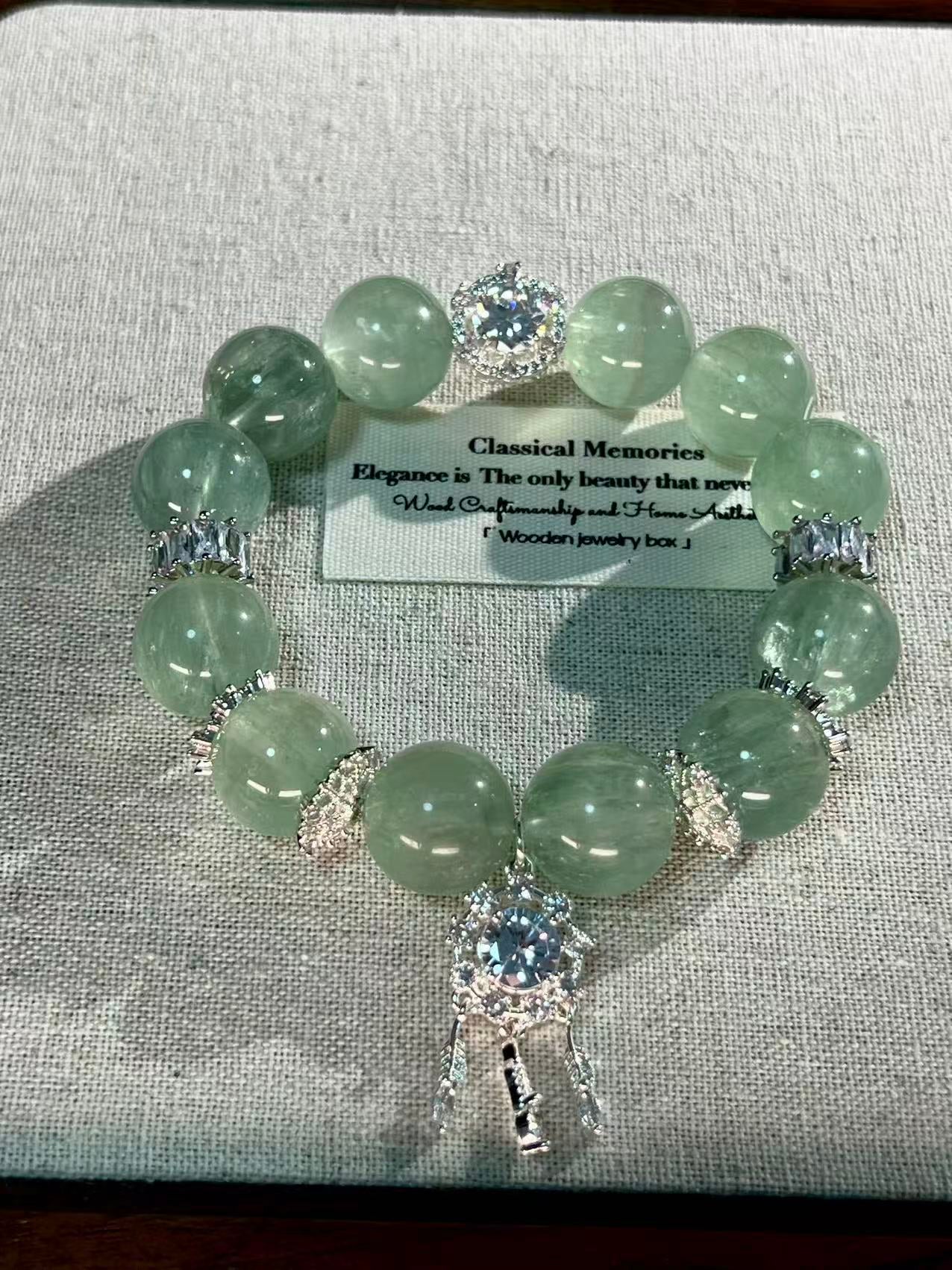 Prehnite crystal bracelet original and handmade